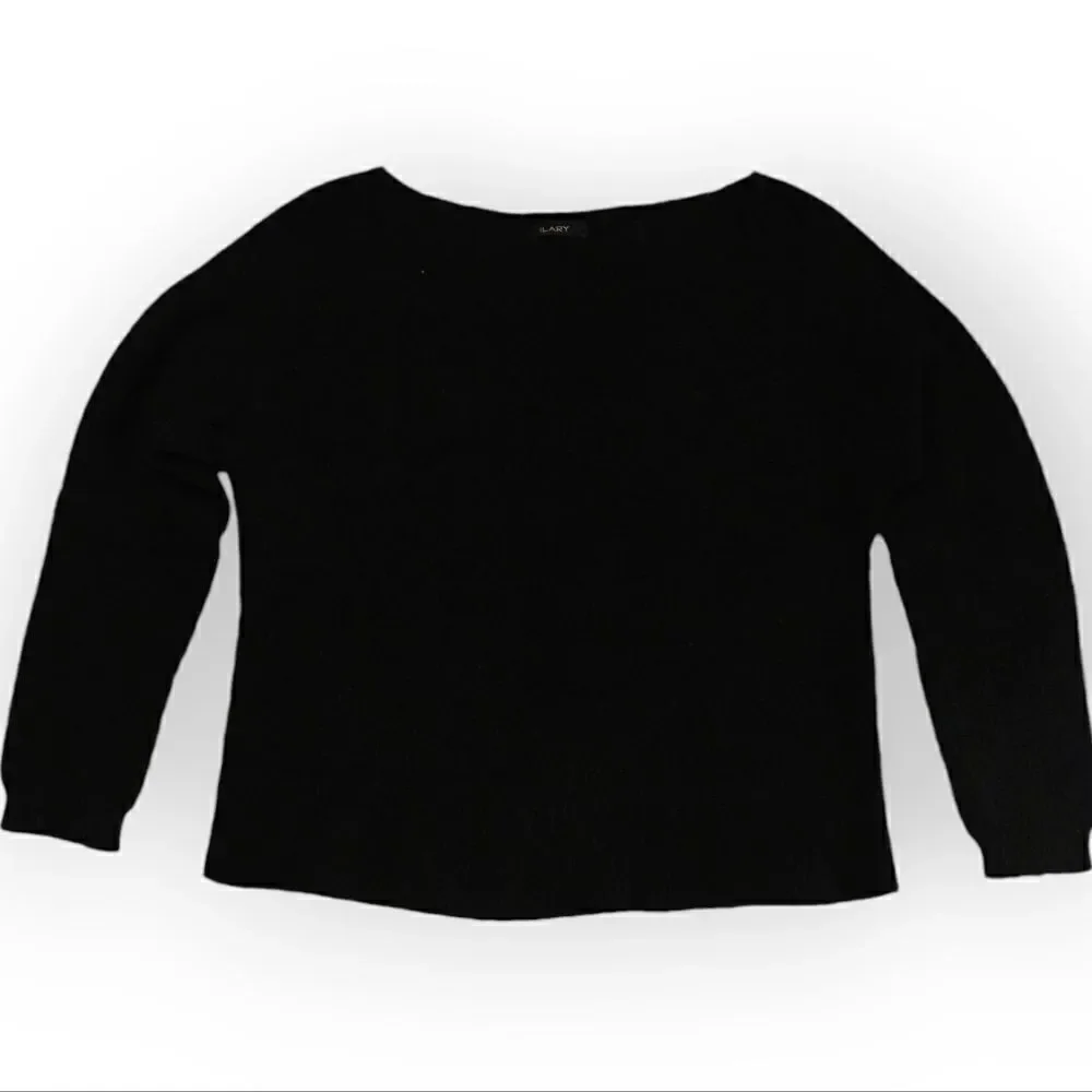 ILARY ITALY black classic viscose blend sweater size M